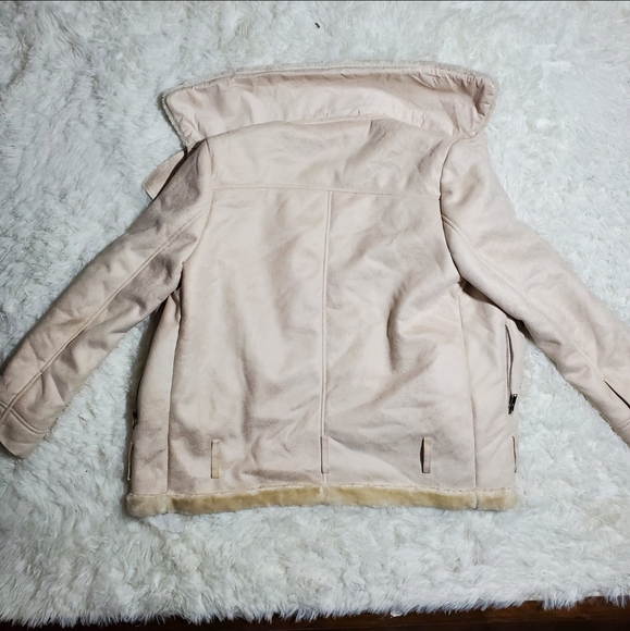 Forever 21 Off-White Teddy Moto Coat - Picture 3 of 4